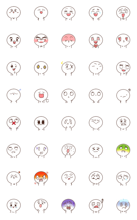 [LINE絵文字]cute emotional emojiの画像一覧