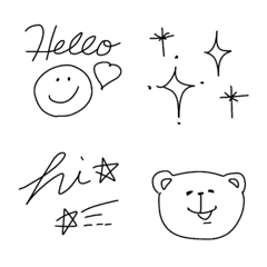 [LINE絵文字] シンプルおしゃれの詰め合わせの画像