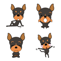 [LINE絵文字] Miniature Pinscher dogsの画像