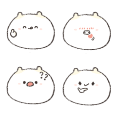 [LINE絵文字] Cute Mochi Bear Emojiの画像