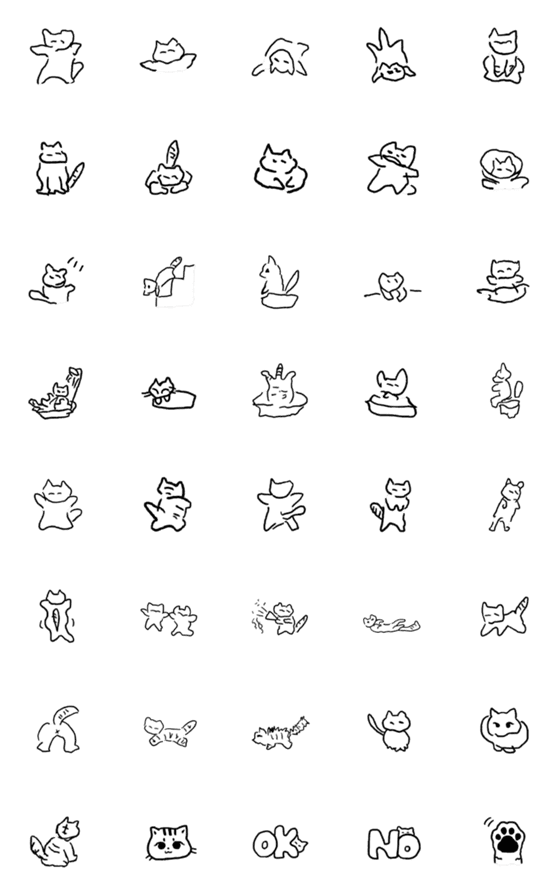 [LINE絵文字]父がかいた猫の画像一覧