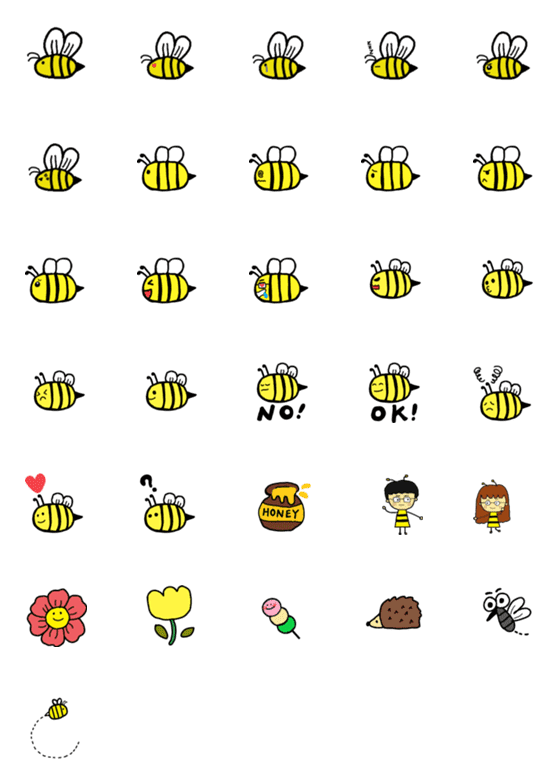 [LINE絵文字]Bee alrightの画像一覧