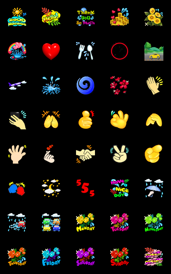 [LINE絵文字]Colorful Labels:Everything(Emoji)3Dukdikの画像一覧