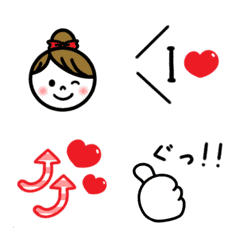 [LINE絵文字] 動く！シンプル日常の絵文字（女の子Ver.）の画像