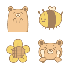 [LINE絵文字] Chubby Honey Bearの画像