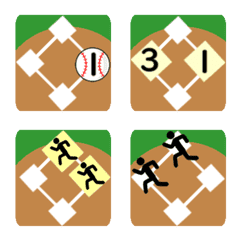 [LINE絵文字] Baseball score1の画像