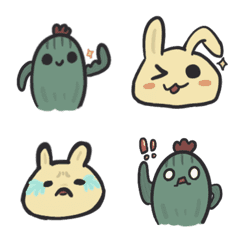 [LINE絵文字] cactus to bunnyの画像