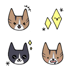 [LINE絵文字] はちわれねこ☆使いやすい絵文字☆の画像