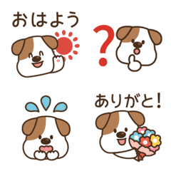 [LINE絵文字] 動くぶちイヌえもじの画像