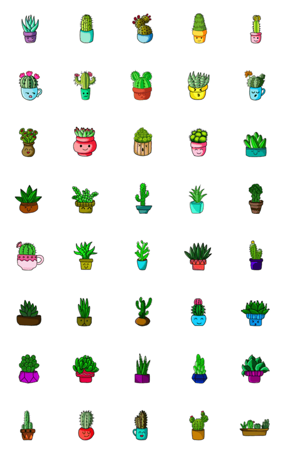 [LINE絵文字]Cactus  emojiの画像一覧