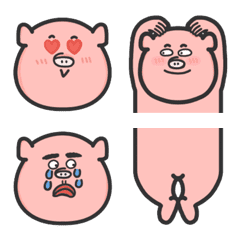 [LINE絵文字] Hey Pig！ Emoji  re-releaseの画像