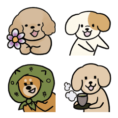 [LINE絵文字] ほのぼの犬2の画像