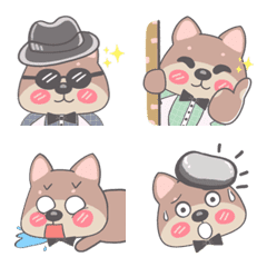 [LINE絵文字] Cuddly Shiba Inuの画像