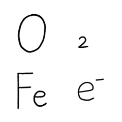 [LINE絵文字] 化学反応式を書こうの画像