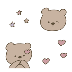 [LINE絵文字] bear and ...♡ #4の画像