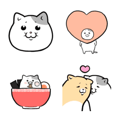 [LINE絵文字] やさしい猫のポンちゃん絵文字の画像