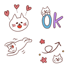 [LINE絵文字] しろねこちゃんの毎日絵文字の画像