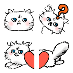 [LINE絵文字] ペルシャ猫(チンチラシルバー)の絵文字！の画像