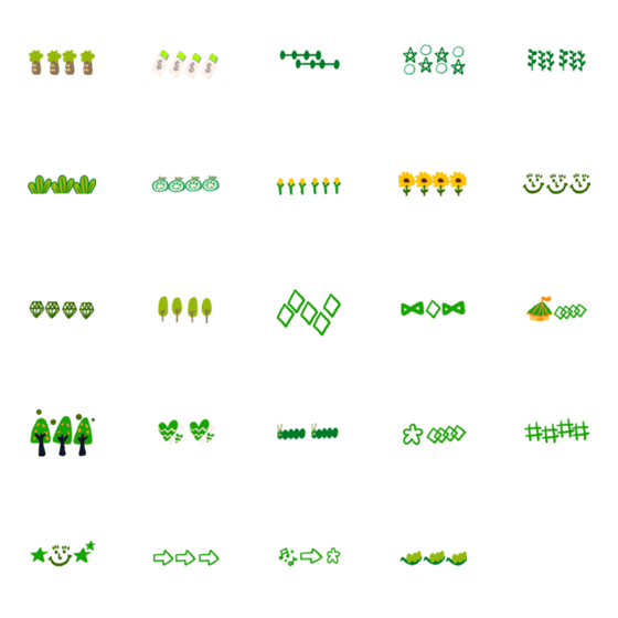 [LINE絵文字]Green divider trim line revisionの画像一覧