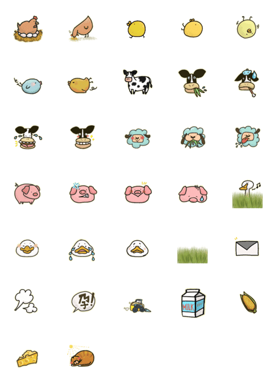 [LINE絵文字]Farm lifeの画像一覧