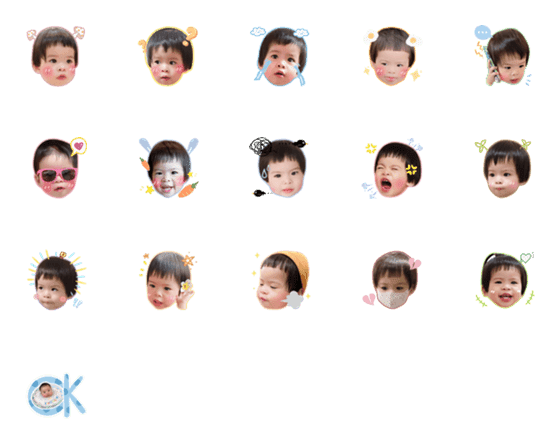 [LINE絵文字]Cheng Cheng Baby_Emoji Ver.1の画像一覧