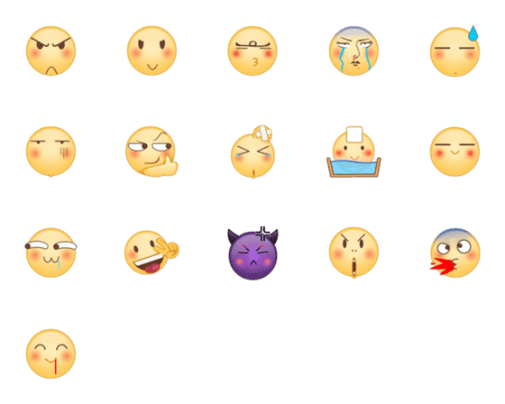 [LINE絵文字]Classic funny Emoji 2の画像一覧