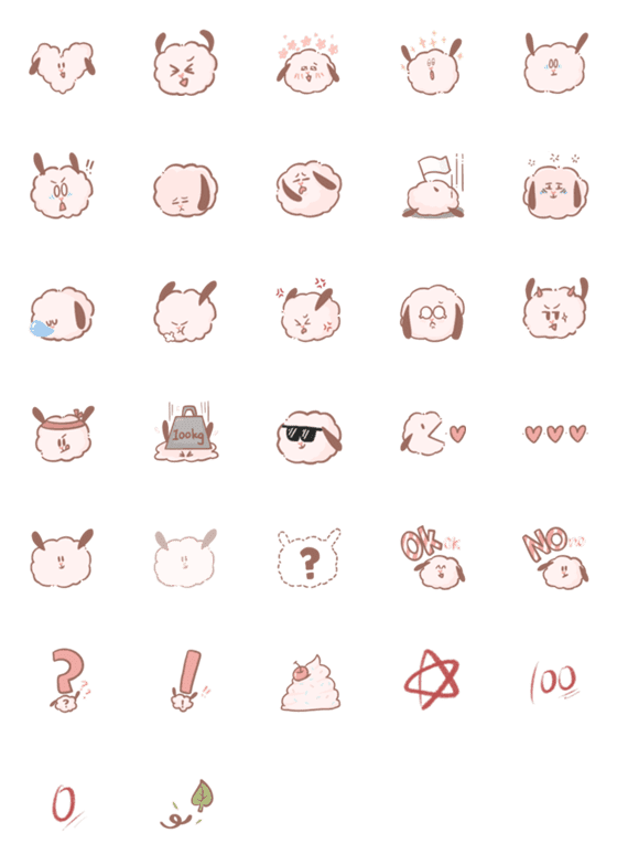 [LINE絵文字]Sheep meipu emojiの画像一覧