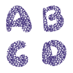 [LINE絵文字] Small floral abc letter revisionの画像