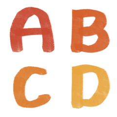 [LINE絵文字] Color abc letter revision 3の画像