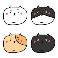 [LINE絵文字] Double chin fat fat catの画像