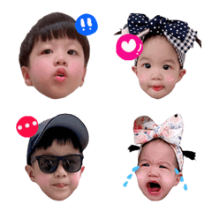 [LINE絵文字] Cute emoticons of cute siblingsの画像