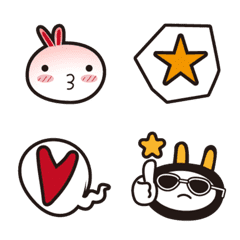 [LINE絵文字] DownRabits- Practical Edible Emoticons 1の画像