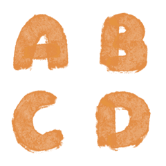 [LINE絵文字] Orange abc letter revision1の画像