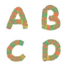 [LINE絵文字] Multicolor abc letter revisionの画像