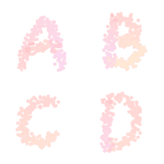 [LINE絵文字] Pink color abc letter revisionの画像