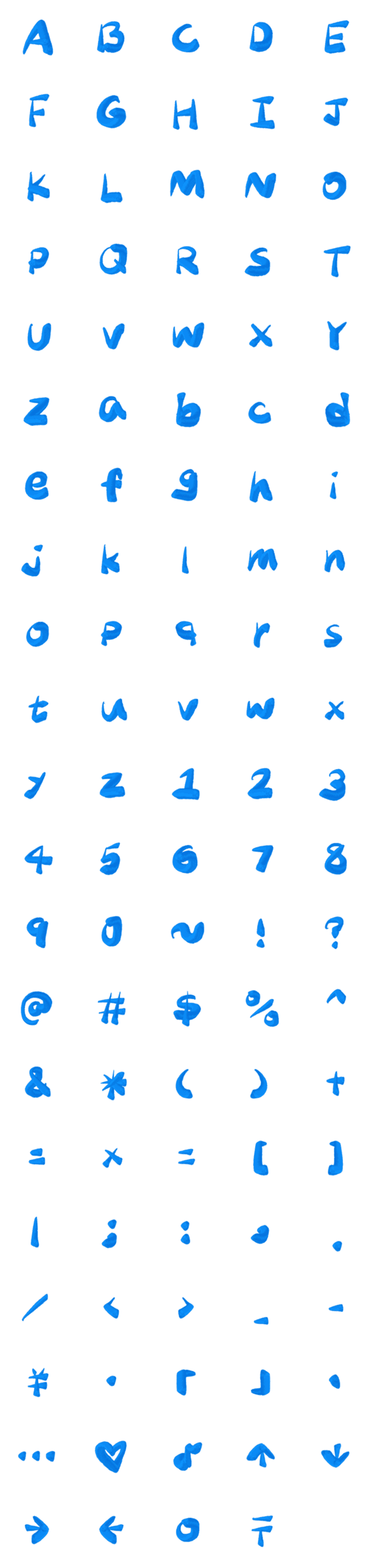 [LINE絵文字]Three blue abc letter revisionの画像一覧