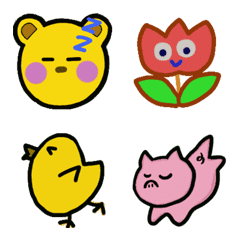 [LINE絵文字] Flowers and fellow emojiの画像