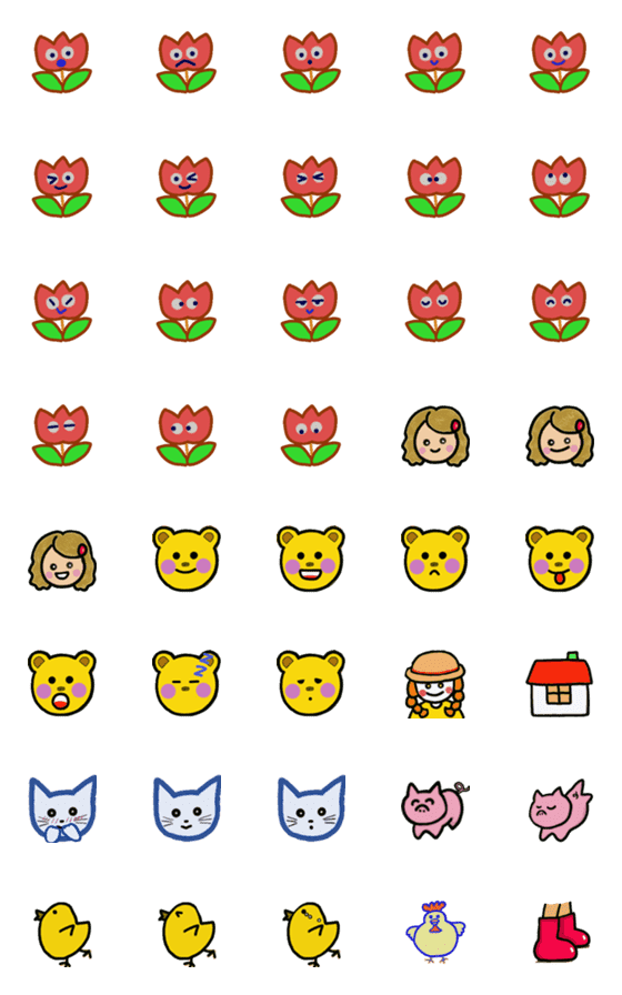 [LINE絵文字]Flowers and fellow emojiの画像一覧