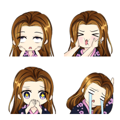 [LINE絵文字] facial expression of sisterの画像