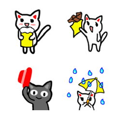 [LINE絵文字] 動くねこの可愛い絵文字の画像