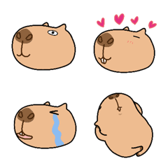 [LINE絵文字] Capybara Stan Emojiの画像