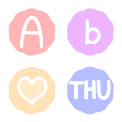 [LINE絵文字] Alphabet emoji ABC Pastel cloudの画像