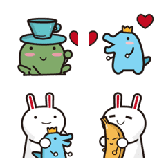 [LINE絵文字] DownRabits- Practical Edible Emoticons 3の画像