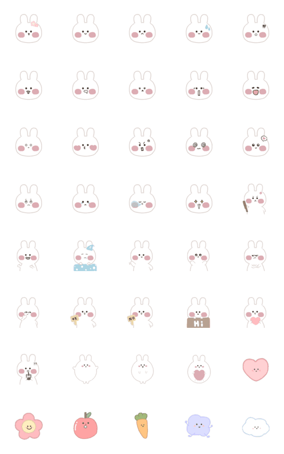 [LINE絵文字]Rabbitttttの画像一覧