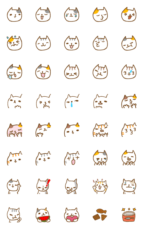 [LINE絵文字]猫 猫 猫 絵文字④の画像一覧