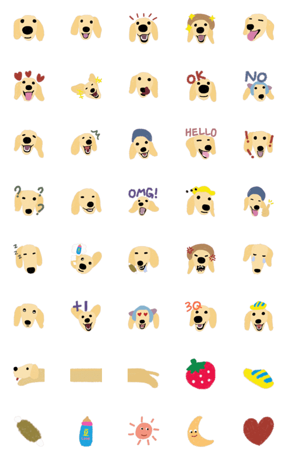 [LINE絵文字]dooou dachshund Emojiの画像一覧