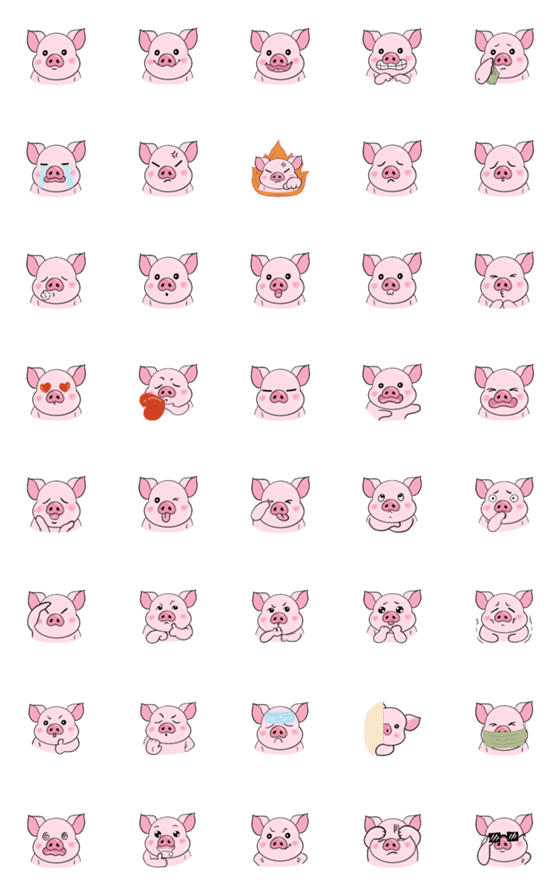 [LINE絵文字]Piggypinkの画像一覧