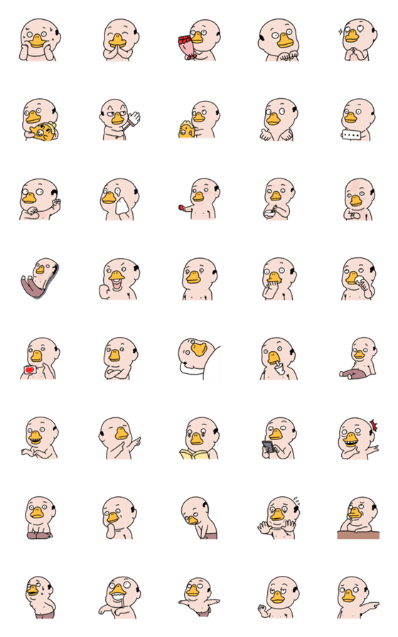 [LINE絵文字]GOODMAN Emoji Gooseの画像一覧