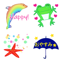 [LINE絵文字] 動く♪夏のミニスタンプの画像