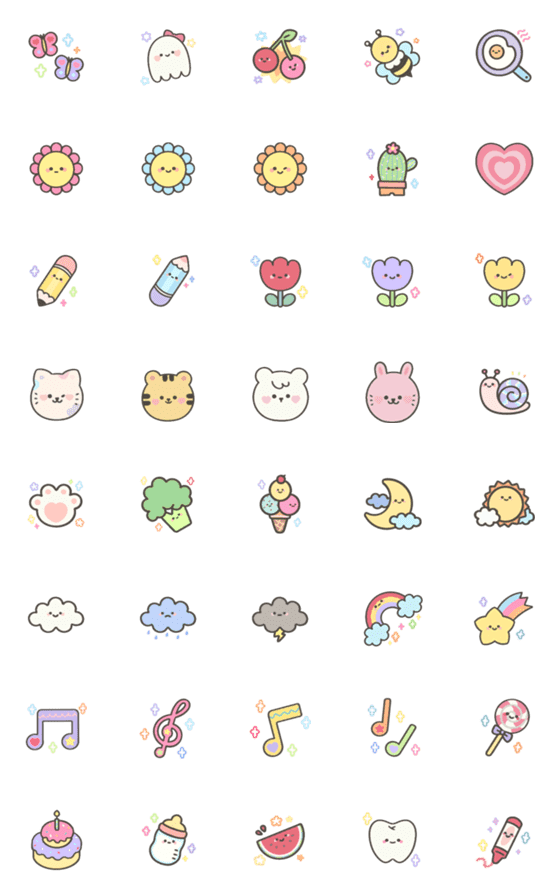 [LINE絵文字]A little thing call cutie Emojiの画像一覧